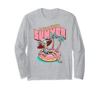 It's a Ghoul Summer Skeleton Funny Spooky Summerween Retro Manga Larga