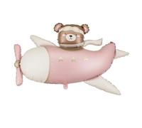 It's a Girl Baby Shower Balloon PartyDeco 37 x 24 pulgadas - Globo de aluminio para decoraciones de bienvenida para bebés y recién nacidos, diseño de oso rosa