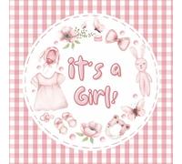 It's A Girl! Baby Shower Guest Book: Cute Pink Gingham Celebration Memory Keepsake for Guests to Sign-In, Record Predictions, Newborn Wishes, & ... & Photos/Memories Pages to Welcome New Infant