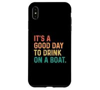It's A Good Day To Drink On A Boat Vintage Color Boating Carcasa para iPhone XS Max