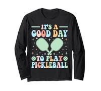 It's A Good Day To Play Pickleball Girls Man Women Manga Larga