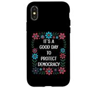 It's a Good Day to Protect Democracy Flag,Save Democracy Now Carcasa para iPhone X/XS