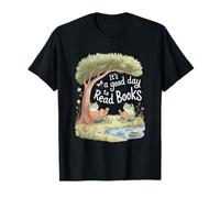 It's A Good Day To Read Book Retro Funny Frog Toad Camiseta