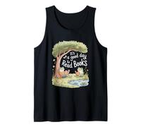 It's A Good Day To Read Book Retro Funny Frog Toad Camiseta sin Mangas