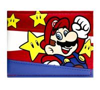 It's-a Me, Mario! Invincibility Star Pose de Salto Billetera/Cartera Bi-Fold Porta-ID & Tarjetero, Rojo