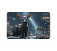 It'S A Rainy Day For Little Deer- Toalla de playa de terciopelo de secado rápido con estampado negro de símbolos sobrenaturales, 1 unidad, 1 unidad, toalla de playa de terciopelo de piel de melocotón