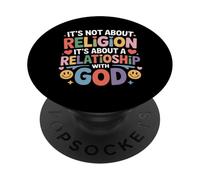 It's A Relationship with God Not Religion - PopSockets PopGrip Adhesivo