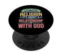 It's A Relationship With God Not Religion PopSockets PopGrip Adhesivo