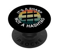 It's A Sharp Not A Hashtag - Pianista Pianista Pianista PopSockets PopGrip Adhesivo