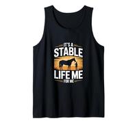 It's A Stable Life Me For Me Equestrian Horse Granero Camiseta sin Mangas