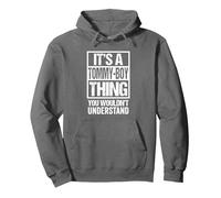 It's A Tommy-Boy Thing You Wouldn't Understand Pet Name Sudadera con Capucha, Unisex para Adultos, Asfalto, XL