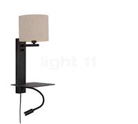 It's about RoMi Florence, lámpara de pared, lino brillante - con luz de lectura - con pantalla , Venta de almacén, nuevo, embalaje original