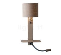 It's about RoMi Florence, lámpara de pared, pantalla lino oscuro/Body sand - con luz de lectura