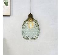 IT'S ABOUT ROMI Lámpara colgante Venice, ovalada, verde, cristal, E27