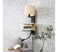 Se trata de Romi Aplique Florence Brett+USB+Lámpara de Lectura 18x15 cm - Lino Claro