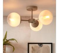 IT'S ABOUT ROMI Plafón Aspen, blanco leche, 3 luces