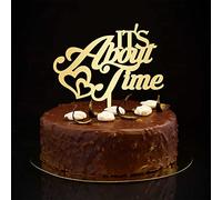 It's About Time - Decoración rústica para tartas con silueta de Mr & Mrs, decoración personalizada para tartas de novia y novio, decoración para bodas, despedidas de soltera, fiestas, regalos de