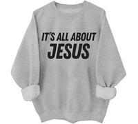 It's All About Jesus Sudadera de derechos humanos, sudadera con capucha para hombre y mujer, gris, XXL