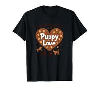 It's All About The Puppy Love - Adorable Amante de los Perros Camiseta, Hombre, Negro, M