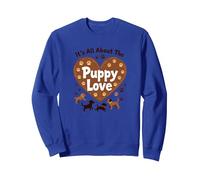 It's All About The Puppy Love - Adorable Amante de los Perros Sudadera, Unisex para Adultos, Azul Real, S