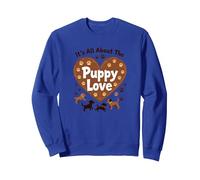 It's All About The Puppy Love - Adorable Amante de los Perros Sudadera, Unisex para Adultos, Azul Real, XL