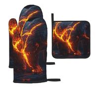 It'S All Cracked Up Flame Bears - Guantes de cocina coloridos resistentes al calor, almohadillas calientes, lindas cosas de panadero, regalos de cocina para amantes de la cocina, cocineros y mamá