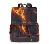 It's all cracked up flame bears - Mochila de viaje para mujer, mochila casual, mochila de cuero estampada para mujer para el trabajo