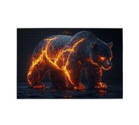It'S All Cracked Up Flame Bears - Rompecabezas de 1000 piezas para adultos, rompecabezas de madera para adultos, regalos para decoración del hogar