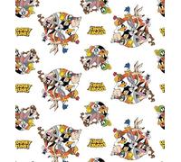 It's All Folks Looney Tunes - Tela de algodón por metro de 110 cm de ancho (100% algodón, tela con licencia auténtica, ideal para manualidades, acolchado, costura, vestir)