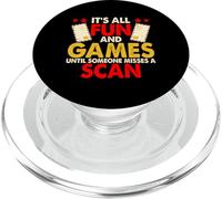 It's All Fun and Games Until Someone Misses A Scan PopSockets PopGrip para MagSafe