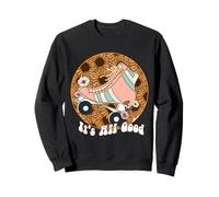 It's All Good - Patín de Ruedas con diseño Retro de Girasol Sudadera