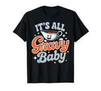 It's All Gravy Baby Funnny Acción de Gracias Retro Groovy Camiseta