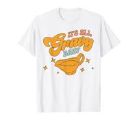 It's All Gravy Baby Funny Thanksgiving Happy Turkey Day Food Camiseta gráfica económica, Hombre, Blanco, L