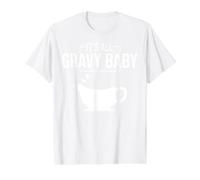It's All Gravy Baby Funny Thanksgiving Happy Turkey Day Food Camiseta gráfica económica, Hombre, Blanco, L