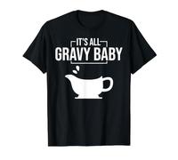 It's All Gravy Baby Funny Thanksgiving Happy Turkey Day Food Camiseta gráfica económica, Hombre, Negro, L