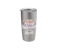 It's Always Halloween In My Head espeluznante espeluznante - Vaso térmico de acero inoxidable de doble pared