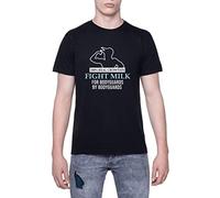 It's Always Sunny In Philadelphia Fight Milk Camiseta De Los Hombres Manga Corta Negro T-Shirt Men Black tee