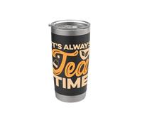 It's Always Tea Time Herbalist - Taza de té de hierbas de menta Vaso térmico de acero inoxidable de doble pared