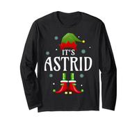 It's Astrid Elf - Nombre Personalizado Divertido de Navidad Astrid Manga Larga
