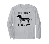 Its Been a Long Day Dachshund Funny Doxie Mom Dachshund Mama Manga Larga
