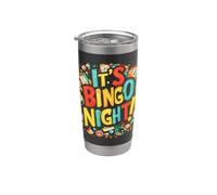 It's Bingo Night! Lover Player Hombres Mujeres Sesión Juego Cita Vaso térmico de acero inoxidable de doble pared