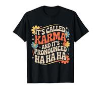 It's Called Karma and It's Pronounced Ha Ha Ha - Camiseta gráfica económica, Hombre, Negro, L