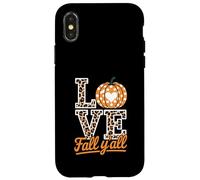 Its Fall Y'all Fall Pumpkin Thanksgiving Autumn Halloween Carcasa para iPhone X/XS