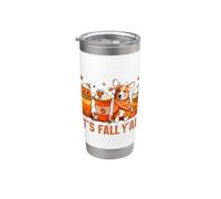 It's Fall Y'all Pumpkin Mujeres Hombres Happy Pumpkin Spice Season Vaso térmico de acero inoxidable de doble pared