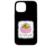 It's Fall Yall Pumpkin Rosa con Estampado de Leopardo para Mujer Carcasa para iPhone 15