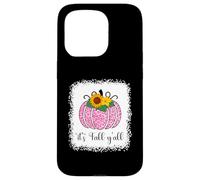 It's Fall Yall Pumpkin Rosa con Estampado de Leopardo para Mujer Carcasa para iPhone 15 Pro