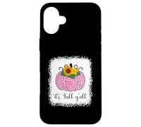 It's Fall Yall Pumpkin Rosa con Estampado de Leopardo para Mujer Carcasa para iPhone 16 Plus