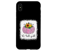 It's Fall Yall Pumpkin Rosa con Estampado de Leopardo para Mujer Carcasa para iPhone XS MAX