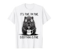 Its Fine Im Fine Coffee Capibara Camiseta
