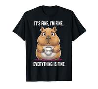Its Fine Im Fine Coffee Capibara Camiseta
